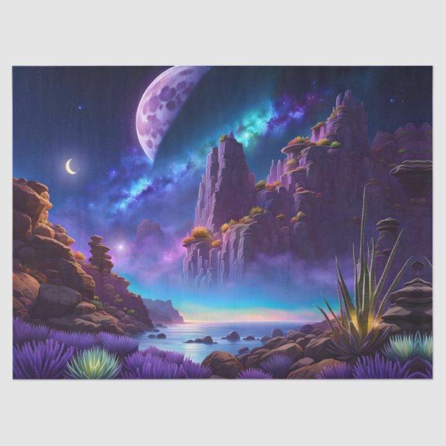 Papel De Seda Paisagem lavanda (Frente )