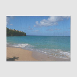 Papel De Seda Paisagem tropical de férias na praia do santo Lúci