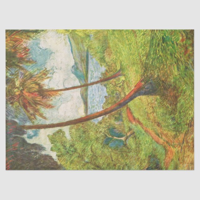 Papel De Seda Paisagem tropical em Martinica (Charles Laval) (Frente )