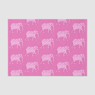 Papel De Seda Paisley Elephant, Ice Pink e Fuchsia
