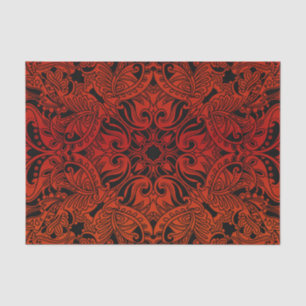 Papel De Seda Paisley vermelho e preto da obscuridade bonito -