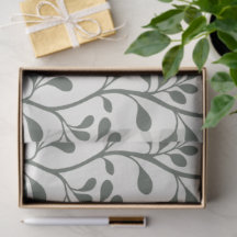 Paisley Waltz Silhuetas Verdes Botânica Minimalist