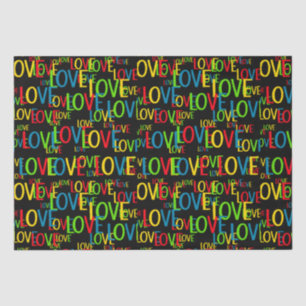 Papel De Seda Palavras Coloridas De Amor