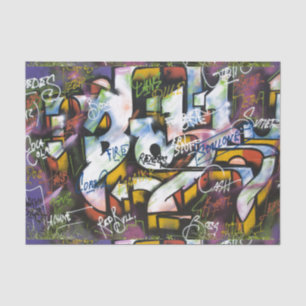 Papel De Seda Palavras coloridas dos grafites