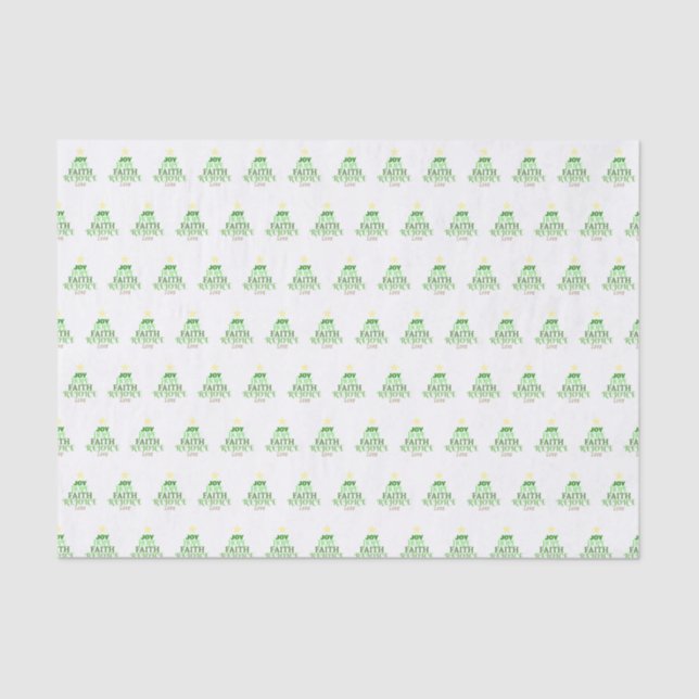 Papel De Seda Palavras de Natal Árvore de Natal (Frente )