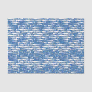 Papel De Seda Palavras de Natal Livro Branco e Azul