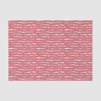 Papel De Seda Palavras de Natal Livro Branco e Vermelho