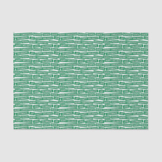 Papel De Seda Palavras de Natal Livro Verde e Branco