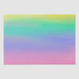 Papel De Seda Palavras Decorativas de Script no Arco-Íris