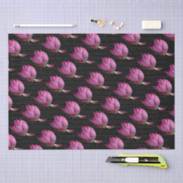 Papel De Seda Palavras sobre lírios cor-de-rosa