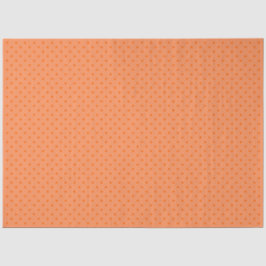 Papel De Seda Pale Orange With Orange Polka Dots