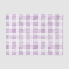 Papel De Seda Pale Purple White Plaid Stripes