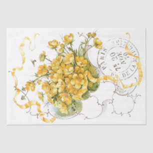 Papel De Seda Paleta de Decodificação Amarela Flor - Flor - Pari