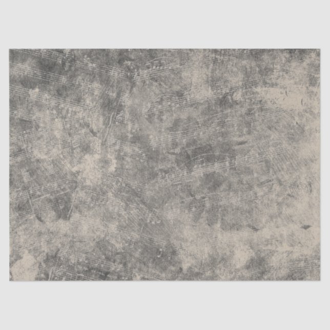 Papel De Seda Paleta em relevo preto Música em relevo preto (Frente )