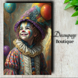 Papel De Seda Palhaço de Circo Infantil Decoupage