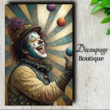 Palhaço de Circo Jubitant Decoupagem