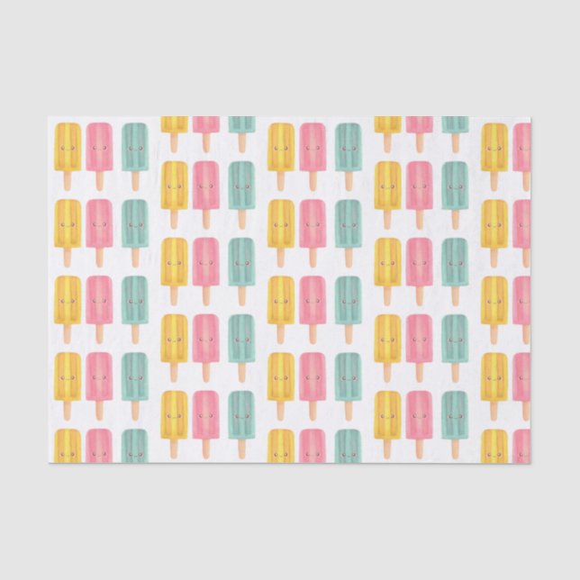 Papel De Seda Palitos de Sorvete de Verão (Frente )