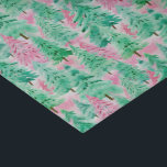 Papel De Seda Palm Beach Christmas Watercolor Pink & Green Trees<br><div class="desc">PreppyPrint.com - Celebre o Natal no estilo Palm Beach! Transfira este design para os produtos de sua escolha também! Visite minha loja de designers,  PreppyPrint.com,  para coordenar itens.</div>