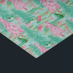 Papel De Seda Palm Beach Christmas Watercolor Pink & Green Trees<br><div class="desc">PreppyPrint.com - Celebre o Natal no estilo Palm Beach! Transfira este design para os produtos de sua escolha também! Visite minha loja de designers,  PreppyPrint.com,  para coordenar itens.</div>