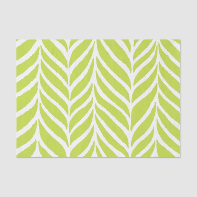 Papel De Seda Palm deixa padrão verde (Frente )