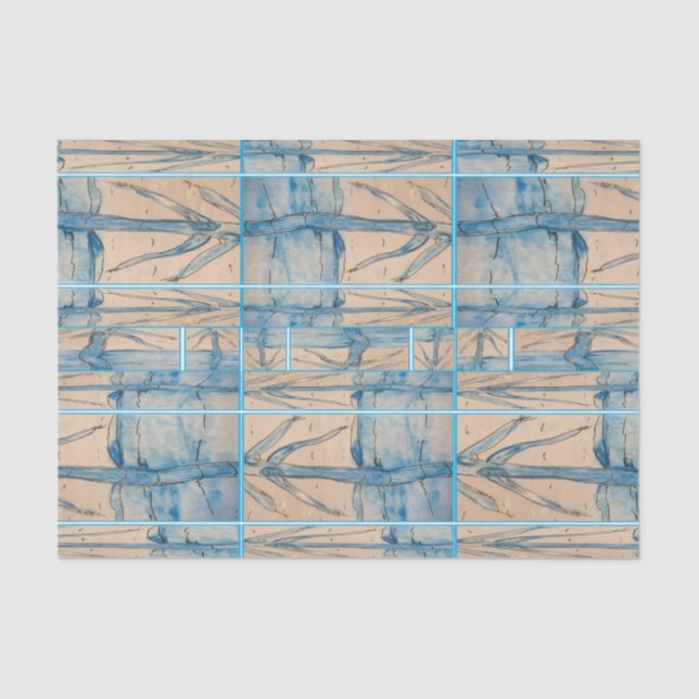 Papel De Seda Palm in blue (Frente )