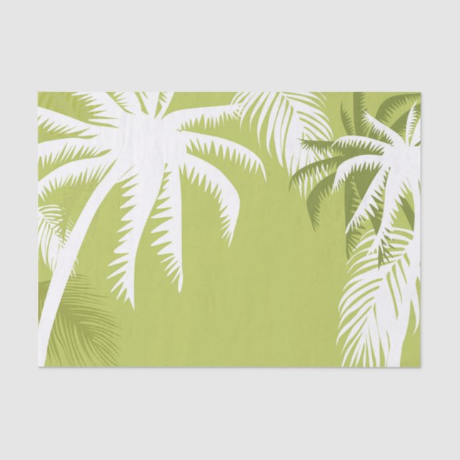 Papel De Seda  Palm Tree green e white paper (Frente )