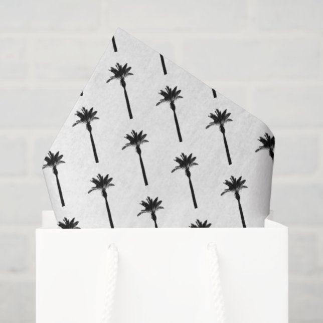 Papel De Seda Palm Tree Silhouette Coastal Viagem Chic Diversão (Sacola de presentes)