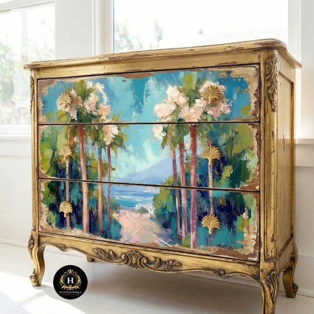 Papel De Seda Palm Tres Papais noeis Monica California Decoupage (Criador carregado)