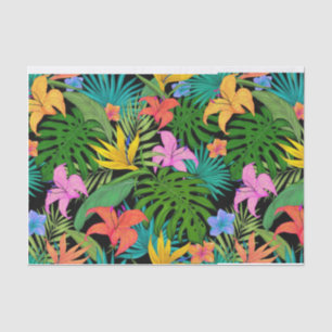 Papel De Seda Palma Tropical Havaiana deixa floral