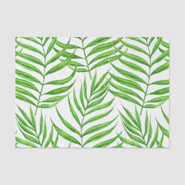 Papel De Seda Palmeira deixa aquarela (Frente )
