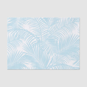 Papel De Seda Palmeira tropical moderna simples dos azuis bebés