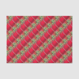 Papel De Seda Palmeira vermelha