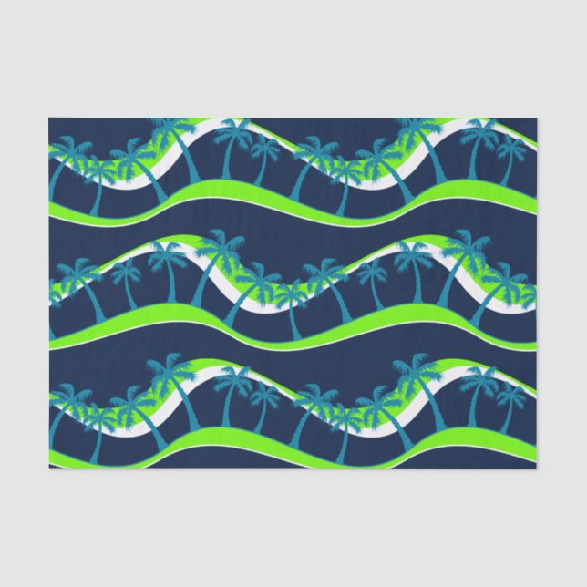 Papel De Seda Palmeiras em ondas (Frente )