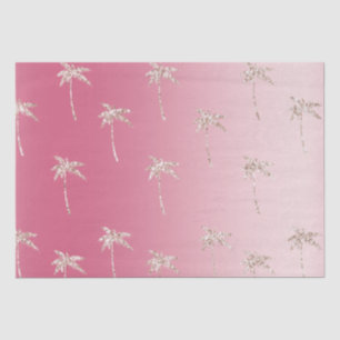 Papel De Seda Palmeiras-relhas cor-de-rosa