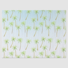 Papel De Seda Palmeiras tropicais Árvores azuis