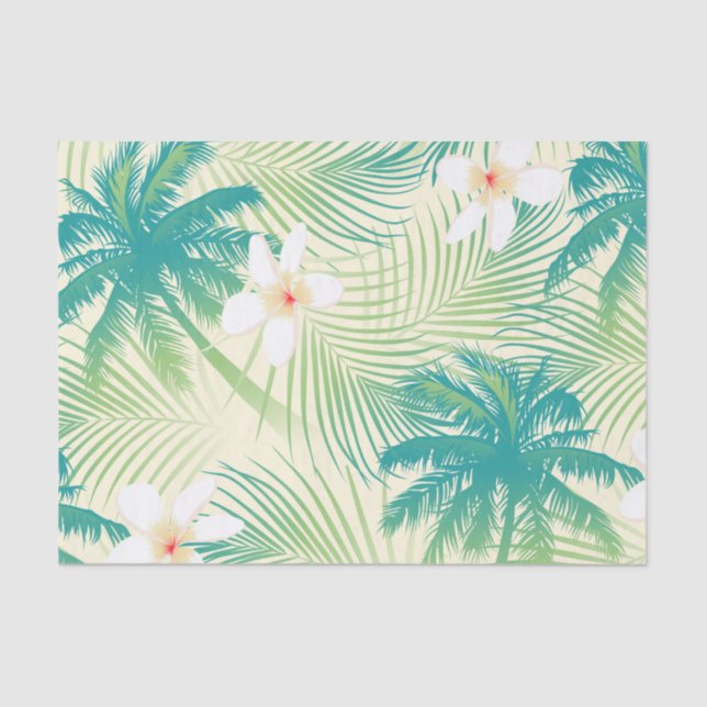Papel De Seda Palmeiras tropicais de verão (Frente )