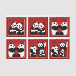 Papel De Seda Panda Natal Ursinha Despojamento Tecido
