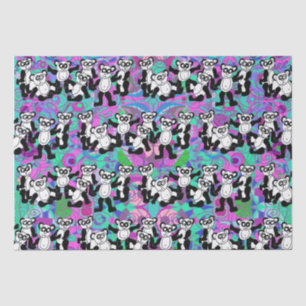 Papel De Seda Pandas em roxo