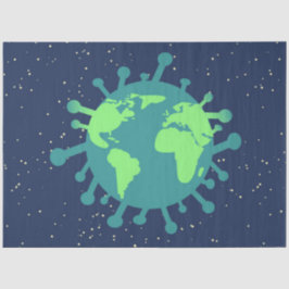 Papel De Seda Pandemia Global (Partícula Vírus) (Infecção Viral)