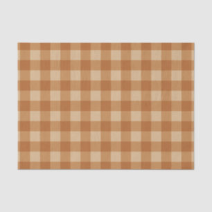 Papel De Seda Pano checkered da xadrez marrom clássica