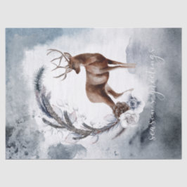 Papel De Seda Pano de inverno Aquarela