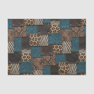 Papel De Seda Pano de Tecido Estampado com Animais Africanos | M