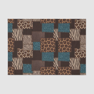 Papel De Seda Pano de Tecido Estampado com Animais Africanos | M