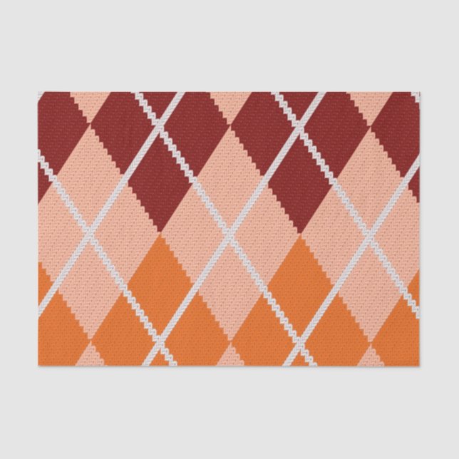 Papel De Seda Pano realístico de Argyle (Frente )