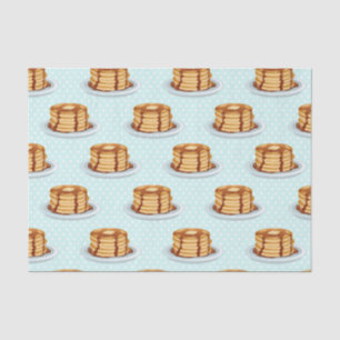 Papel De Seda Panquecas com Xarope de Maple e Padrão Polkadot