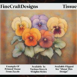 Papel De Seda Pansias de Jardim de Algodão, despojagem EF8L