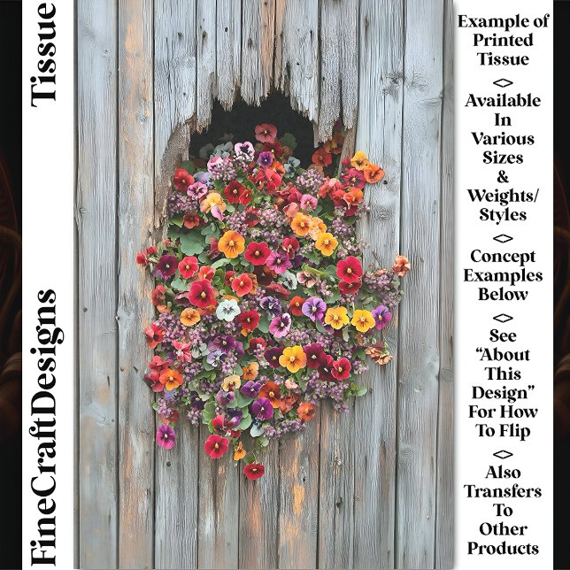 Papel De Seda Pansias Negrito Cheias e Flores Selvagens CL6 Desl (Criador carregado)