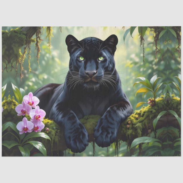 Papel De Seda Pantera Negra na Selva (Frente )