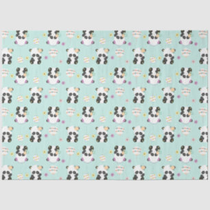 Papel De Seda Panteras orientais bonitas em verde