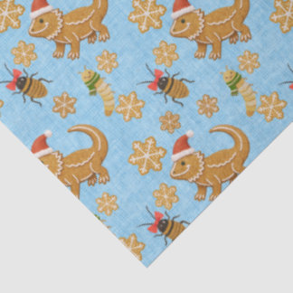 Papel De Seda Pão de Gengibre Bravo Dragão Natal